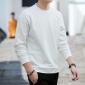 长袖T恤男式休闲秋季新款修身潮牌男装纯棉青年百搭卫衣上衣学生