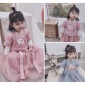 儿童汉服2019春季新品中小童两件套复古儒裙汉服纱裙套装一件代发