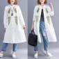 文艺刺绣宽松大码中长款衬衣裙 长袖连衣裙女